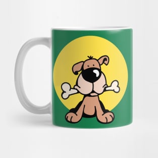 Cute Dog with Bone Mug